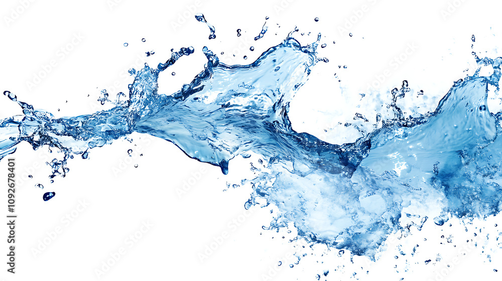 water splash isolated on white background water splash isolated on white background