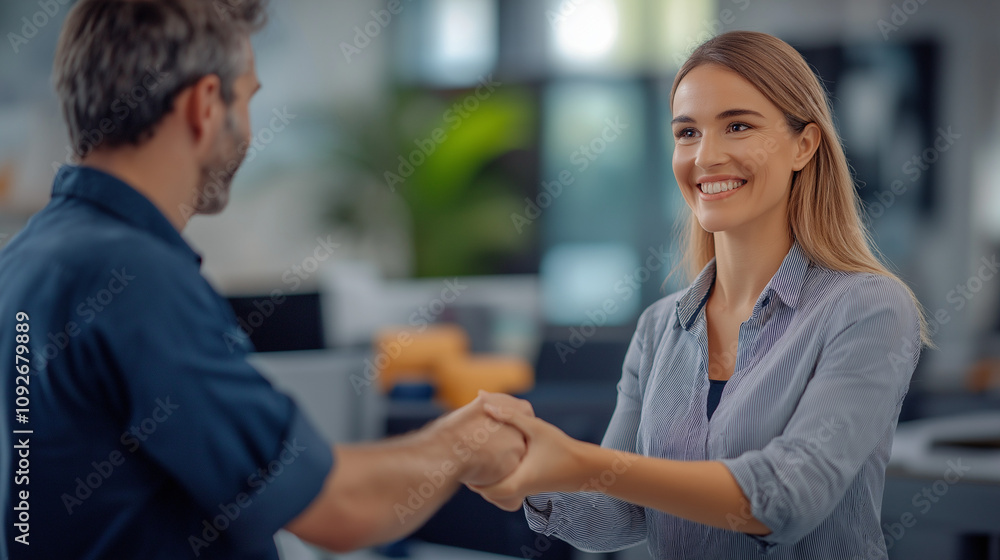 Fototapeta premium shaking hands of business people