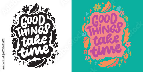 100% vector hand drawn doodle file. Cute hand drawn lettering quote for t-shirt design, mug print, bag print, clothes fashion. 