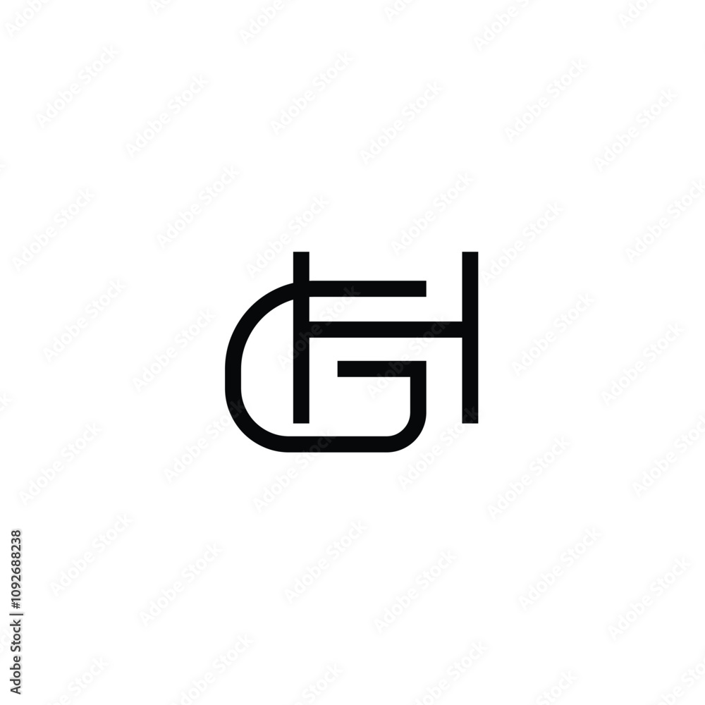 GH monogram logo design letter text name symbol monochrome logotype alphabet character simple logo GH monogram logo design letter text name symbol monochrome logotype alphabet character simple logo