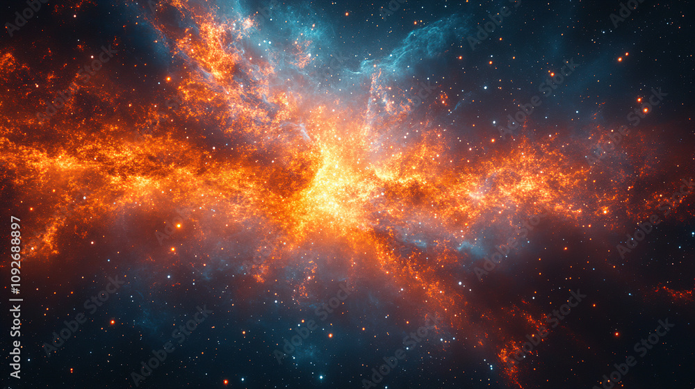 Vibrant explosion of colors in deep space captures the beauty of a distant galaxy. Generative AI Vibrant explosion of colors in deep space captures the beauty of a distant galaxy. Generative AI