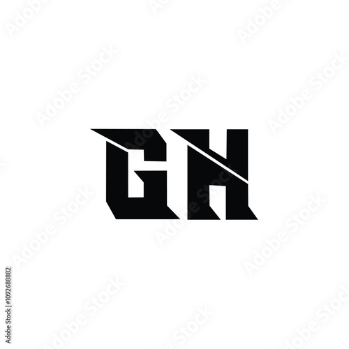 GH monogram logo design letter text name symbol monochrome logotype alphabet character simple logo photo