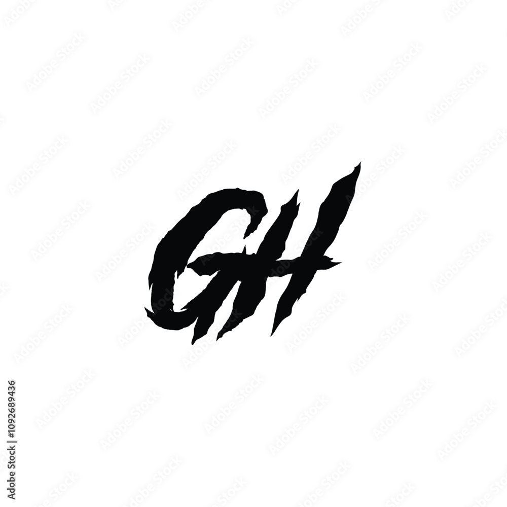GH monogram logo design letter text name symbol monochrome logotype alphabet character simple logo GH monogram logo design letter text name symbol monochrome logotype alphabet character simple logo