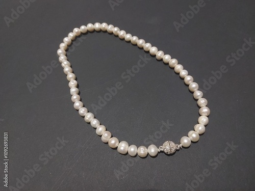 Pearl necklace elegant expensive isolated