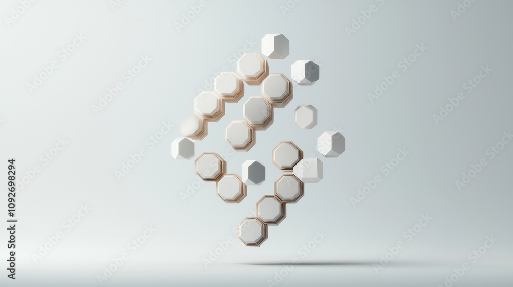 Dynamic data visualization futuristic geometric bar charts in abstract space environment Dynamic data visualization futuristic geometric bar charts in abstract space environment