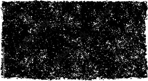 Black grunge background with torn edges. Distress Grunge background. Scratch, Grain, Noise, Grange Stamp. Black spray inkblot.
