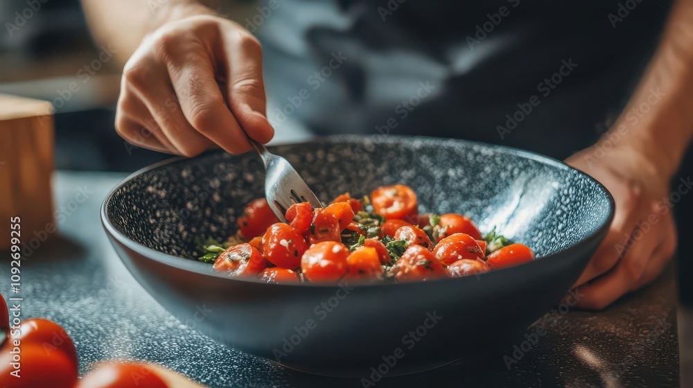 Fresh Cherry Tomatoes in a Bowl Ready for Cooking Fresh Cherry Tomatoes in a Bowl Ready for Cooking