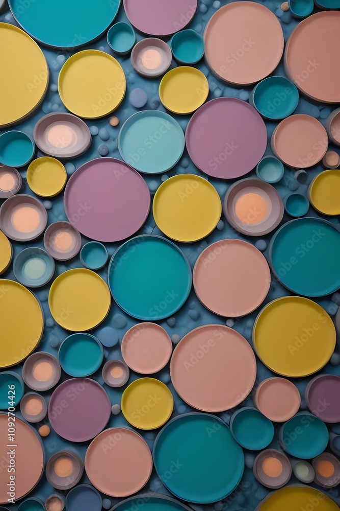 Wall of colorful circles