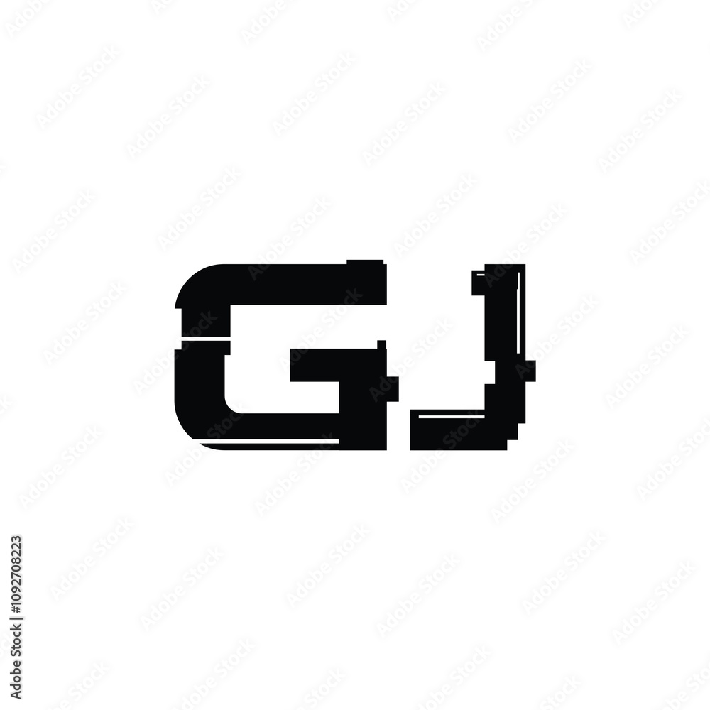 GJ monogram logo design letter text name symbol monochrome logotype alphabet character simple logo GJ monogram logo design letter text name symbol monochrome logotype alphabet character simple logo