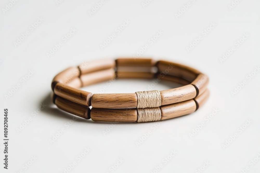 Elegant Wooden Beaded Bracelet