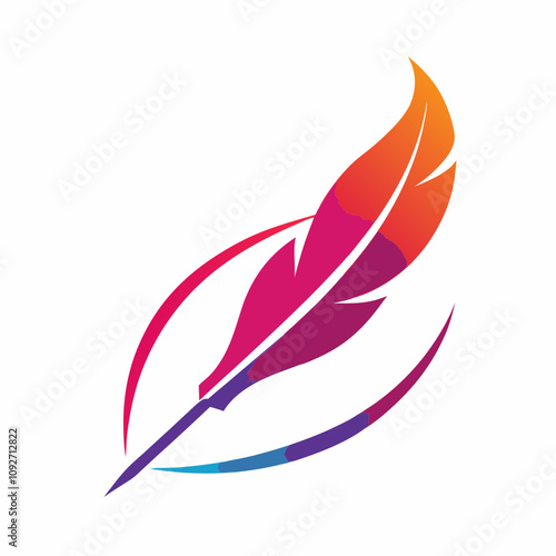 pen logo Vector and illustration on white background 