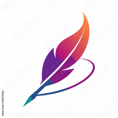 pen logo Vector and illustration on white background 