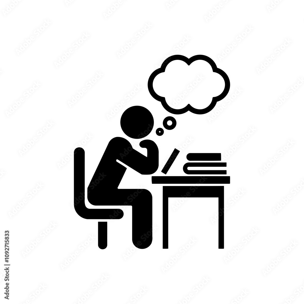 Focused Study Table Icon Focused Study Table Icon