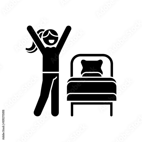 Cheerful Morning Stretch Icon