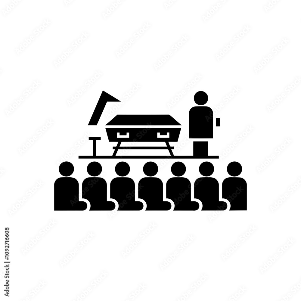 Funeral Ceremony Audience Icon Funeral Ceremony Audience Icon