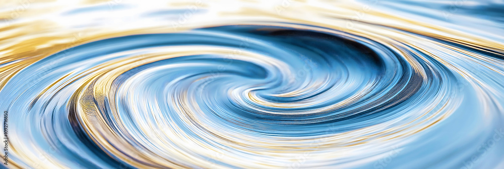 Swirling patterns of blue and gold blend together to create an abstract image that resembles flowing water. The vibrant colors and fluid shapes evoke a sense of movement and tranquility Swirling patterns of blue and gold blend together to create an abstract image that resembles flowing water. The vibrant colors and fluid shapes evoke a sense of movement and tranquility