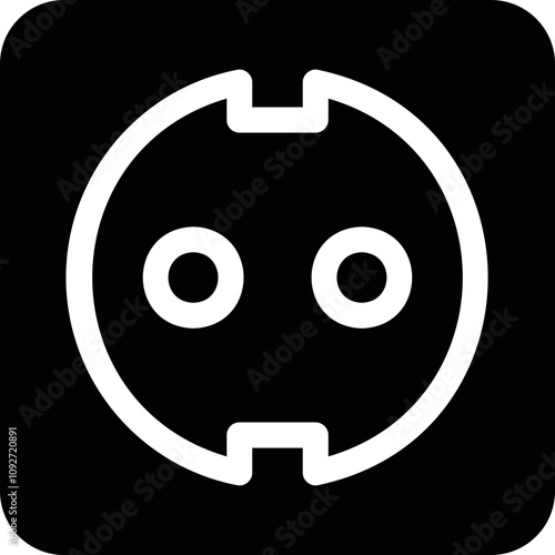 Simple vector icon electric outlet