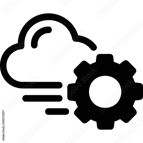 Simple vector icon cloud