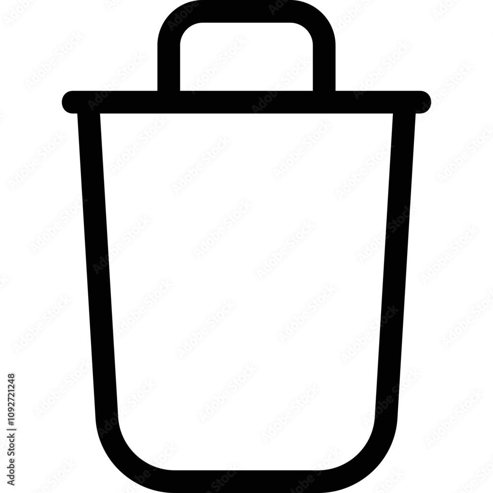 Simple vector icon trash can Simple vector icon trash can