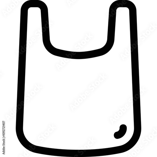 Simple vector icon plastic bag