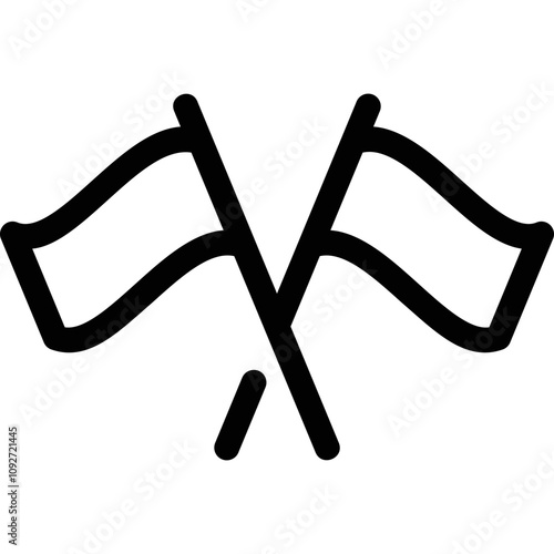 Simple vector icon finish flag