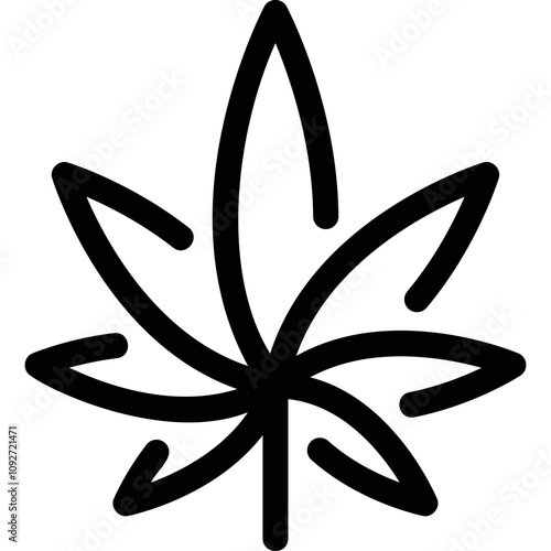 Simple vector icon cannabis
