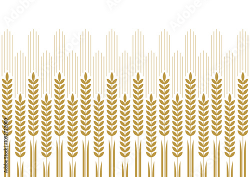 Wheat pattern wallpaper. oat symbol. free space for text. rice sign. Rice pattern wallpaper.