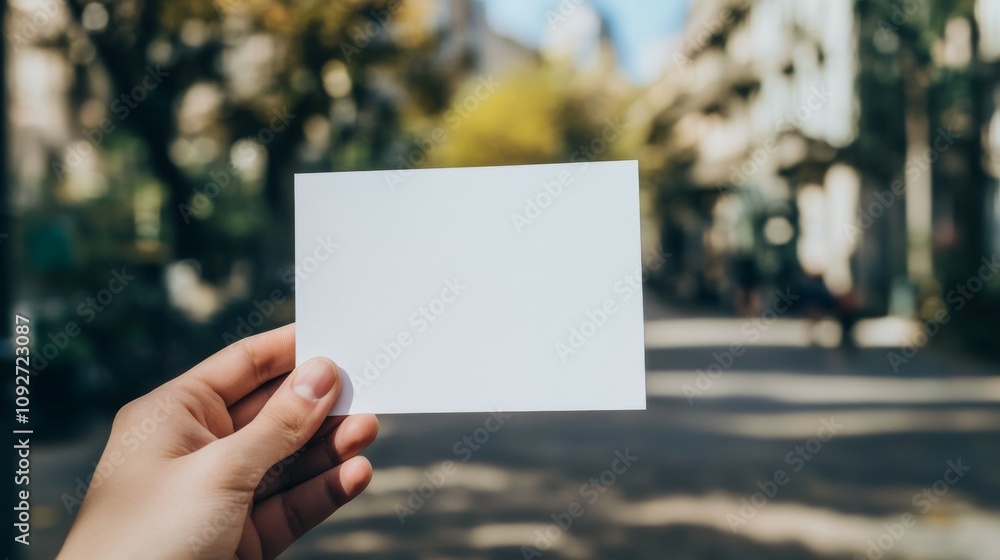 White flyer held in hand, ready for showcasing design or promotional content
White flyer held in hand, ready for showcasing design or promotional content