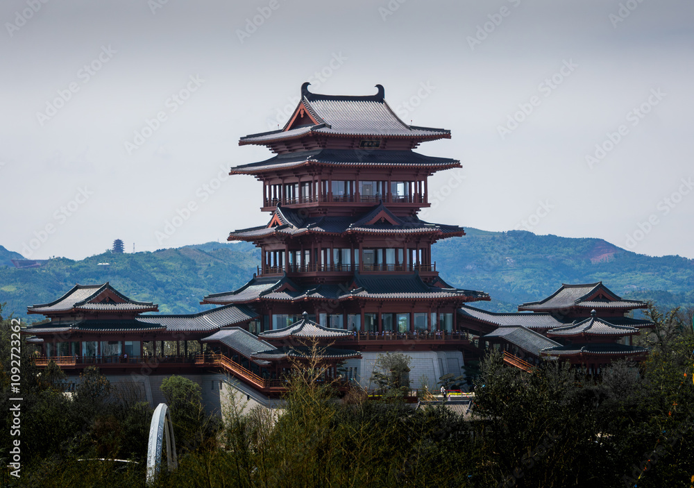 Obraz premium the tower of 2024 Chengdu EXPO