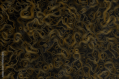 Abstract luxury golden background. Golden topographic contour background.