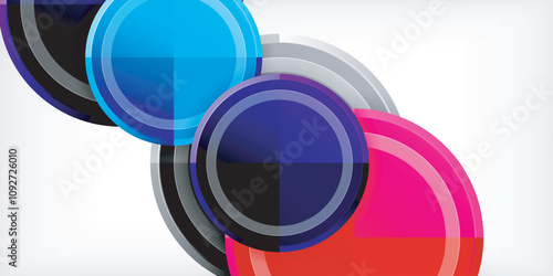Geometric design abstract background - circles