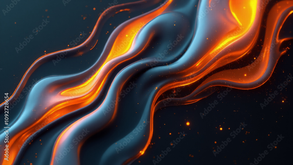 Abstract orange and blue background. Generative ai. Abstract orange and blue background. Generative ai.
