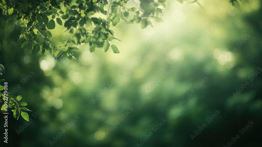Fototapeta premium Soft out-of-focus nature background. Calming visual effect.