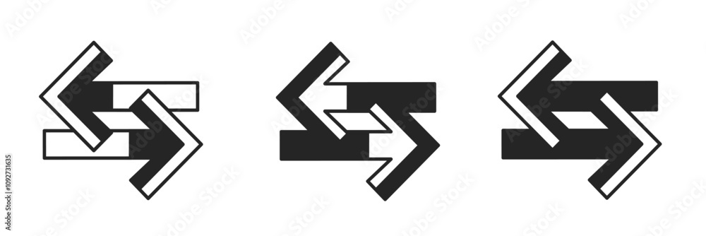 Arrow icon on white background. Vector logo arrow illustration. Arrow icon on white background. Vector logo arrow illustration.