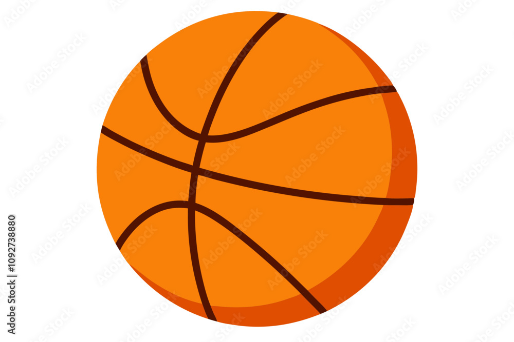 Obraz premium Classic Orange Basketball Sport, Game, Ball, Court, Hoops, Team, Play, Competition, Fitness, Exercis
