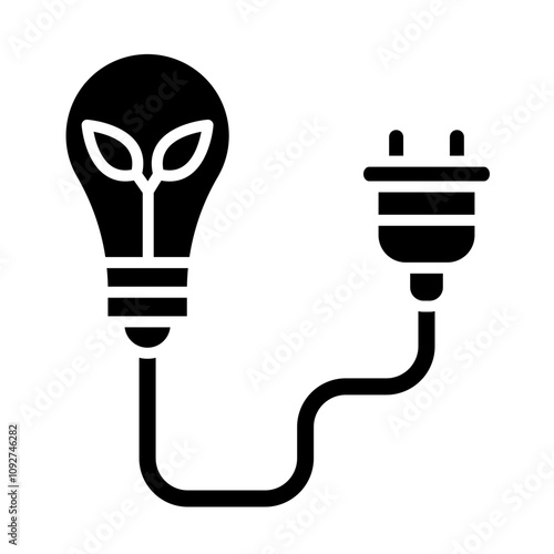 Bioenergy glyph icon