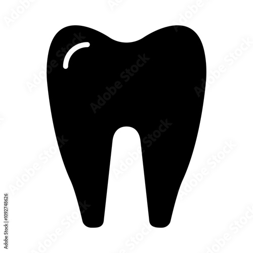Tooth glyph icon