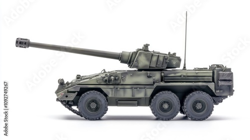 Modern Military Tank with Six Wheels photo