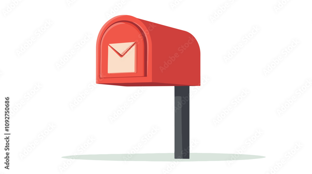Flat Post Office Mailbox Vector Illustration for Professional Use Flat Post Office Mailbox Vector Illustration for Professional Use