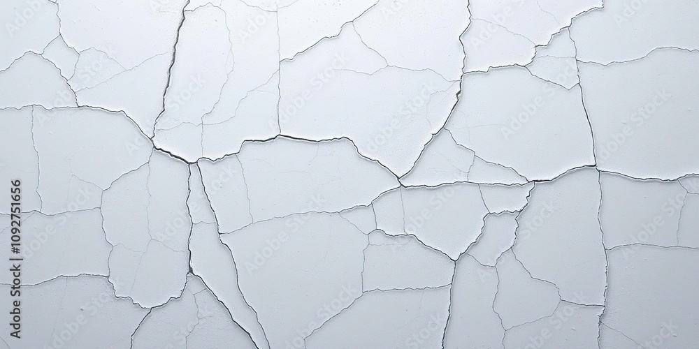 side view of cracked white concrete with visible mortar lines, disintegrating rock, rough surface, aged mortar side view of cracked white concrete with visible mortar lines, disintegrating rock, rough surface, aged mortar