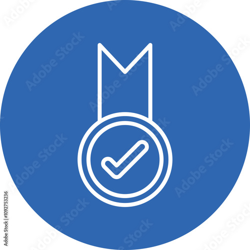 Competitor Badge line circle icon