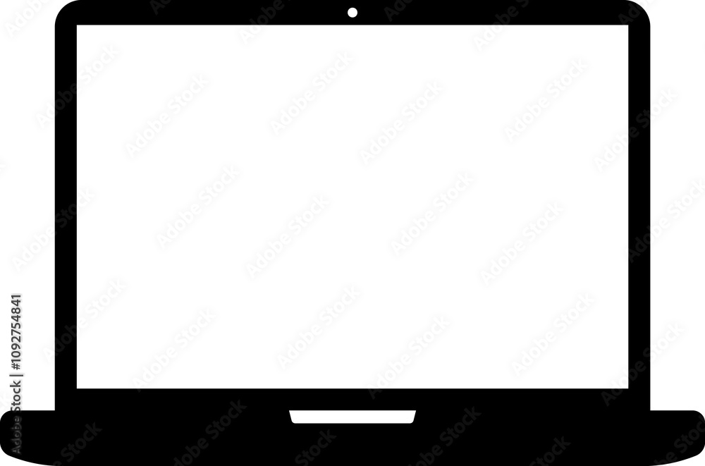 Laptop icon. Isolated notebook computer symbol - illustration Laptop icon. Isolated notebook computer symbol - illustration