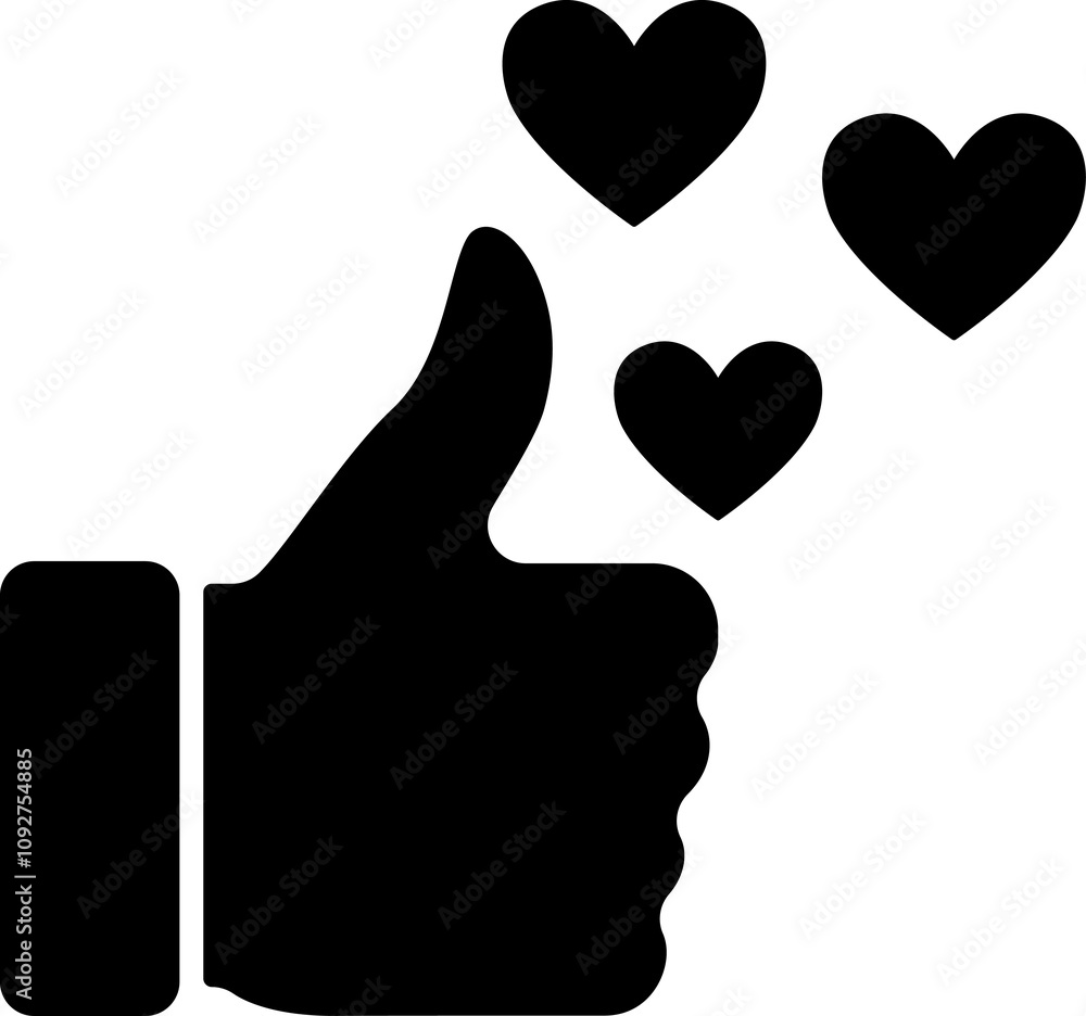 Thumb up and heart icon. Empathetic emoji reactions. like and love icon - social media buttons. Thumb up and heart icon. Empathetic emoji reactions. like and love icon - social media buttons.