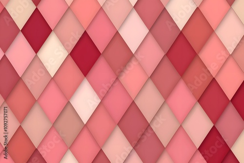 Abstract Pink and Red Geometric Diamond Pattern Background Texture