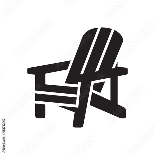 Adirondack deck chair icon