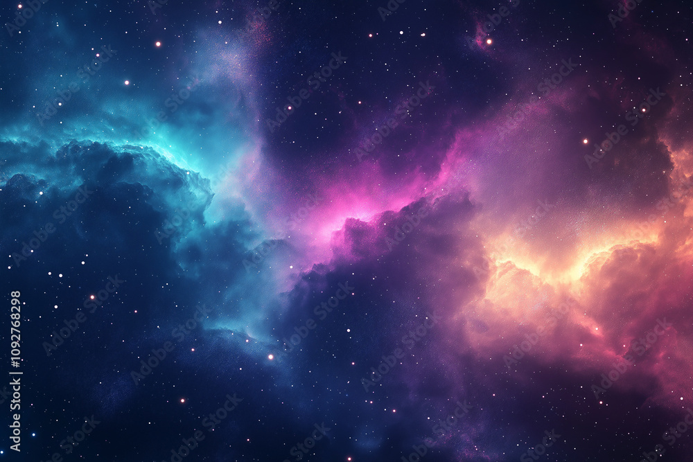 Colorful Nebula in Deep Space. Concept of vastness, cosmos, and universe. Colorful Nebula in Deep Space. Concept of vastness, cosmos, and universe.