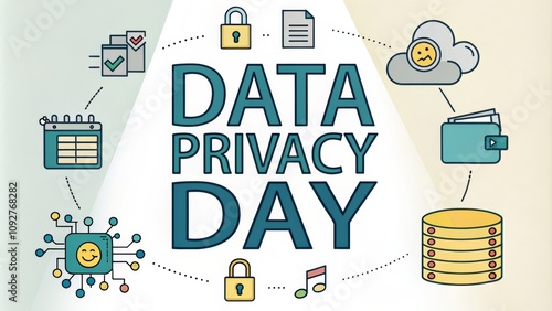Celebrating data privacy day with digital security and protection concepts