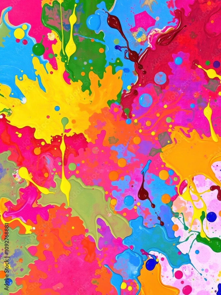 Abstract paint texture resembling a colorful explosion of vibrant hues and shapes, colorful Abstract paint texture resembling a colorful explosion of vibrant hues and shapes, colorful