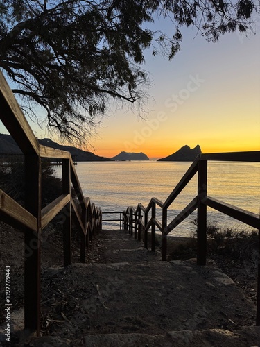 Atardecer isla