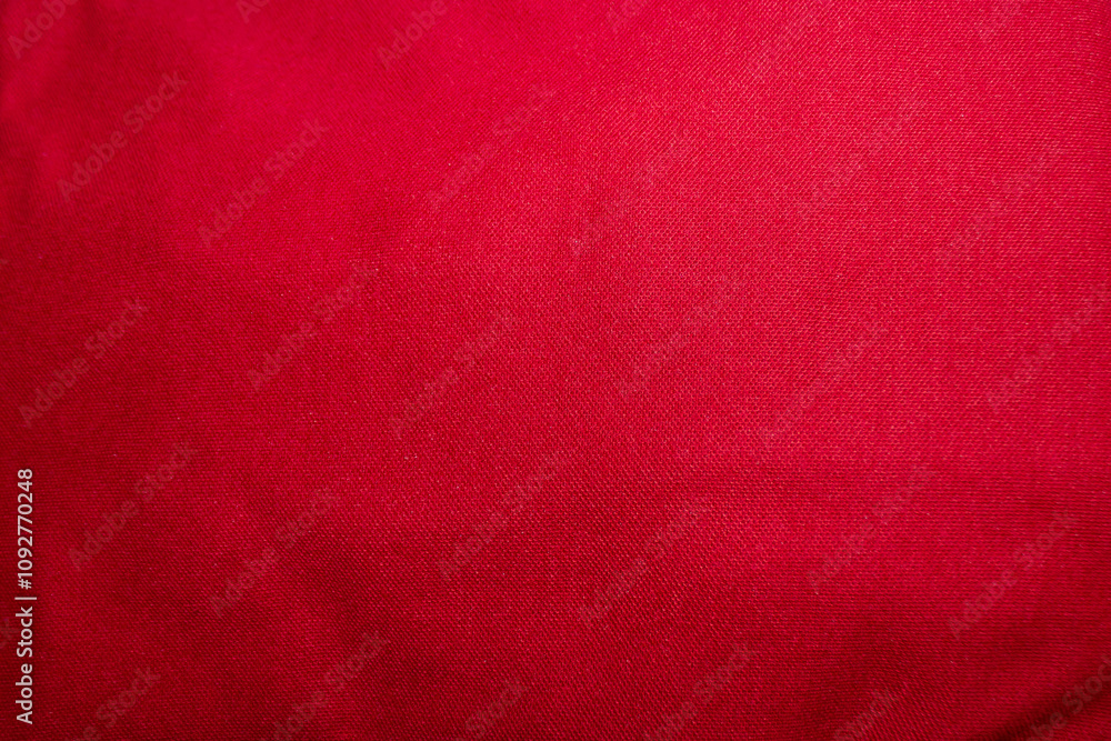 Fototapeta premium Red Fabric Fiber Texture - Close-Up Abstract Background